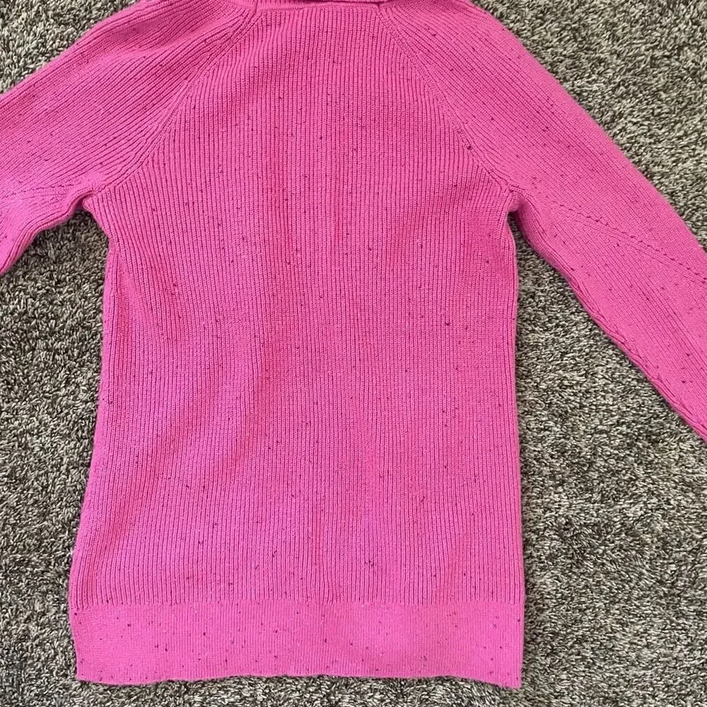 Talbots pink flecked turtleneck sweater women’s size Small